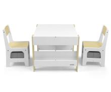 MILLY MALLY 5490 Furniture set - Table and two chairs Sven Natural