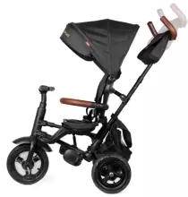 Bebe Basic Rito Deluxe Art.235606 Black Children's tricycle with handlebars, roof and inflatable wheels