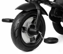Bebe Basic Rito Deluxe Art.235606 Black Children's tricycle with handlebars, roof and inflatable wheels