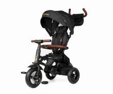 Bebe Basic Rito Deluxe Art.235606 Black Children's tricycle with handlebars, roof and inflatable wheels