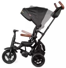 Bebe Basic Rito Deluxe Art.235606 Black Children's tricycle with handlebars, roof and inflatable wheels