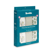 BAMBOO DIAPER 3-PACK ELEPHANT GREY 70X80