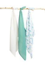 BAMBOO DIAPER 3-PACK DINO GREEN 70X80