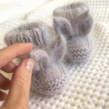 La Bebe™ Lambswool Natural Eco Socks/Booties  Art.236525  Natural wool socks/boots for newborns