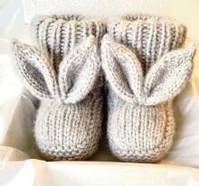 La Bebe™ Lambswool Natural Eco Socks/Booties  Art.236525  Natural wool socks/boots for newborns