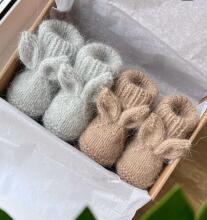 La Bebe™ Lambswool Natural Eco Socks/Booties  Art.236525  Natural wool socks/boots for newborns