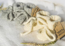 La Bebe™ Lambswool Natural Eco Socks/Booties Art.236526 Natural wool socks/boots for newborns