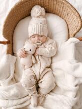 La Bebe™ Lambswool Natural Eco Socks/Booties Art.236526 Natural wool socks/boots for newborns