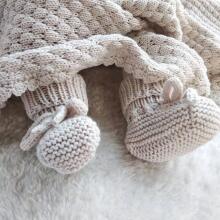 La Bebe™ Lambswool Natural Eco Socks/Booties Art.236527 Natural wool socks/boots for newborns