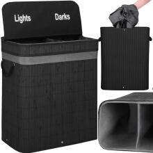 Bamboo laundry basket Springos HA0159 100l