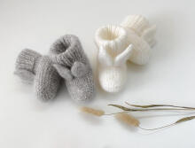 La Bebe™ Lambswool Natural Eco Socks/Booties Art.236716 Natural wool socks/boots for newborns
