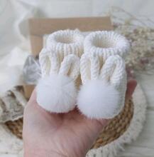La Bebe™ Lambswool Natural Eco Socks/Booties Art.236716 Natural wool socks/boots for newborns