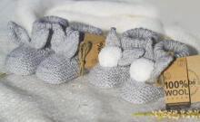 La Bebe™ Lambswool Natural Eco Socks/Booties Art.236716 Natural wool socks/boots for newborns