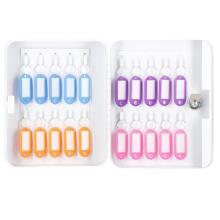 Key box with tags, metal safe Springos HA5028, white case