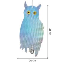 Bird Repeller Springos GA0070, Reflective Holographic Owl with Bells, Protection Against Starlings and Sparrows