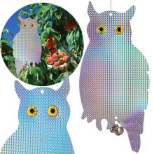 Bird Repeller Springos GA0070, Reflective Holographic Owl with Bells, Protection Against Starlings and Sparrows