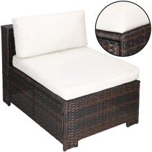 Modular garden furniture set Springos GF0062 table, armchair, sofa, 4 modules, brown-cream