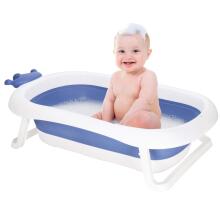 Baby bath folding Springos SB0058 40 L blue-white portable with plug