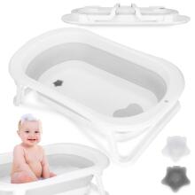 Baby bath portable Springos SB0059 40 L white-grey folding with plug