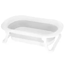 Baby bath portable Springos SB0059 40 L white-grey folding with plug