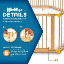 Kidu® Wood Playpen XXL  Art.237352 Grey /Natural