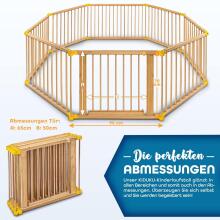 Kidu® Wood Playpen XXL  Art.237353 Black