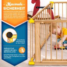 Kidu® Wood Playpen XXL  Art.237353 Black