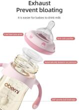 Oberni Baby Bottle Anti-Colic Art.237425 Pink