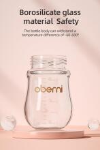 Oberni Anti-Colic Glass Baby Bottle Art.237437 Blue