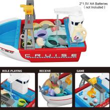 Fisca Bathtub Boat Toy with Mini Fish and Tools Art.237561