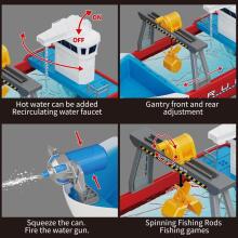 Fisca Bathtub Boat Toy with Mini Fish and Tools Art.237561