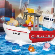 Fisca Bathtub Boat Toy with Mini Fish and Tools Art.237561