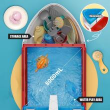 Fisca Bathtub Boat Toy with Mini Fish and Tools Art.237561