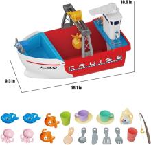 Fisca Bathtub Boat Toy with Mini Fish and Tools Art.237561