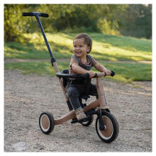 Little Dutch Pushbar Tricycle 4 in 1 Lio Art.T6080.MACCHIATO Children's tricycle with handle