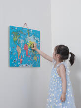 Viga 44508 2in1 Educational board with magnetic world map