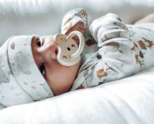 Hevea Stars Moon  Art.239417 Milky White/Powder   anatomical 3-36 month