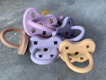 Hevea Natural Rubber Pacifier Round Art.239423 Moss Green/Deep Forest Natural anatomical 3-36 month
