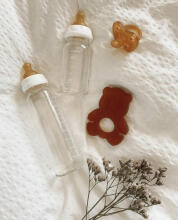Hevea Glass Baby Bottle Art.239431
