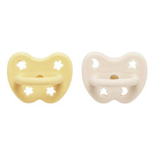 Hevea Natural Rubber Pacifier Anatomical Art.239433 Pale Butter/Milky White Anatomiskā/ortopēdiskā lateksa māneklītis 3-36 mēn,2 gab