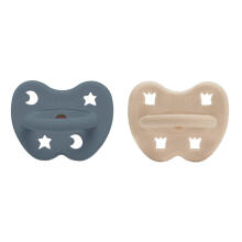 Hevea Natural Rubber Pacifier Anatomical Art.239436 Sand/Ocean Blue  Anatomiskā/ortopēdiskā lateksa māneklītis 3-36 mēn,2 gab