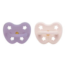 Hevea Natural Rubber Pacifier Anatomical Art.239438 Powder Pink/lavender  Anatomiskā/ortopēdiskā lateksa māneklītis 3-36 mēn,2 gab