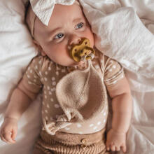 Hevea Natural Rubber Pacifier Anatomical Art.239439 Avocado/Apricot  Anatomiskā/ortopēdiskā lateksa māneklītis 3-36 mēn,2 gab