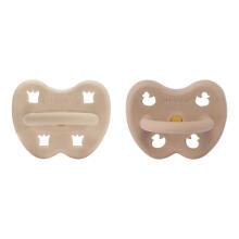 Hevea Natural Rubber Pacifier Anatomical Art.239442 Sandy nude/Tan beige  Anatomiskā/ortopēdiskā lateksa māneklītis 3-36 mēn,2 gab