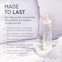 Hevea Glass Baby Bottle Art.239498
