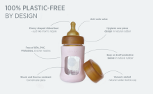 Hevea Glass Baby Bottle Wide Neck Art.239548