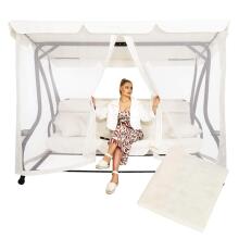 Mosquito net for garden swing Springos GS0025M, universal, ecru color
