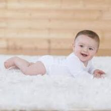 La Bebe™ NO Baby Body Art.239963 White 100% soft cotton long sleeve bodysuit
