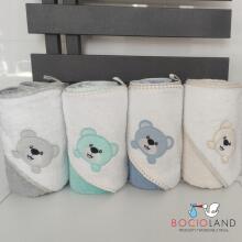 Bocialand Bath Towel  Art.BOC0224 Bear  Махровое полотенце с капюшоном 100x100см.