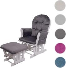 Mendler Relaxing Rocking Chair Art.HWC-C76 Velvet Grey  Šūpuļkrēsls